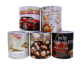 ASSORTED XL-MONEY TINS- FAMILY