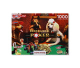 1000PCS DOGS PLAYING POKER JIGSAW PUZZLE