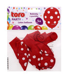 5PK LATEX PARTY BALLOON RED