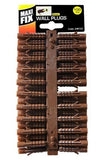 100PK 8MM MAXI FIX WALL PLUGS BROWN