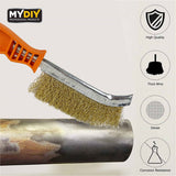 STEEL WIRE BRUSH WITH GRIP HANDLE