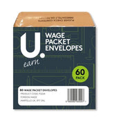 60PK WAGE PACKET ENVELOPE BROWN