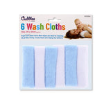 6PC WASH CLOTHS SIZE 20X20CM