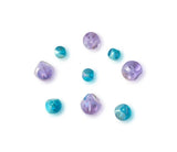 9 PC ETCHED GLASS BEADS ELEGANT