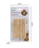 300PK 4'' BAMBOO SKEWERS