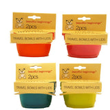 ASSORTED TRAVEL BOWLS WITH LIDS