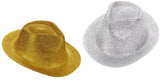 ASSORTED GLITTER PARTY HAT-SILVER & GOLD