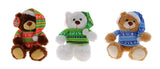 PLUSH XMAS BEAR WITH SWEATER SMALL