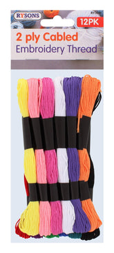 12PK EMBROIDERY THREAD
