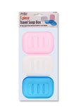 3PC TRAVEL SOAP HOLDER ASSTD COL.