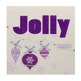 HANDCRAFTED CARD GLITTERED - JOLLY