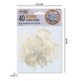 40PK CURTAIN TRACK GLIDE HOOKS