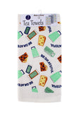 3PK VELOUR PRINTED TEA TOWEL