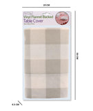 ASSORTED VINYL FLANNEL BACKED TABLE COVER