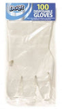 100PK MULTI-PURPOSE DISPOSABLE GLOVES CLEAR
