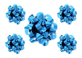 BLUE METALLIC SHINE GIFT BOW 6.3CM