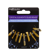 CRYSTAL ELEMENTS GLASS BEADS GOLD