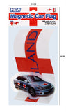 ASSORTED ENGLAND MAGNETIC CAR FLAG