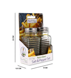2PK RETRO GLASS SALT & PEPPER SET