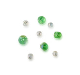 9 PC ETCHED GLASS BEADS VERDI