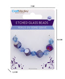9 PC ETCHED GLASS BEADS REGAL