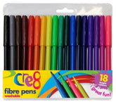 20PK COLOURING FIBRE FELT TIP PENS