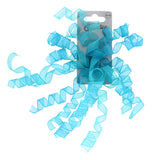 CLINTONS TEAL FABRIC CURL SWIRL BOW-BLUE