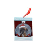 Santa Paws Glass Bauble Boxer