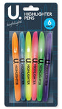 6PK ASSORTED HIGHLIGHTER PENS