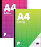 A4 REFILL PAD & MARGIN ASST DESIGNS 80 SHEETS