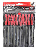 10PK DEKTON HARDENED STEEL NEEDLE FILE SET