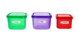 7PC PLASTIC FOOD CONTAINER W/STICKERS