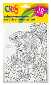 ASSORTED COLOUR YOUR OWN CARD & ENVELOPES SET