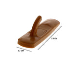8PC SELF ADHESIVE BROWN HOOKS