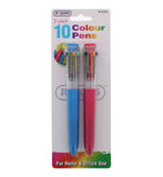 Rysons 10 Colour Ball Pens 2 Pack