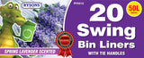20 SCENTED SWING BIN LINERS ROLL W/TIE HANDLES