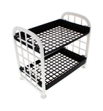2 TIER ASSORTED PLASTIC UTILITY SHELVES