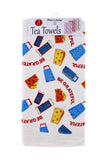 3PK VELOUR PRINTED TEA TOWEL