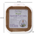 Rysons 20cm X 20cm X 4.5cm Square Airfryer Liners 30 Pack