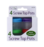 4PC SCREW TOP POTS-35ML