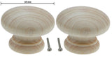 2PK 50mm PINE KNOB VARNISHED