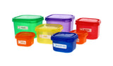 7PC PLASTIC FOOD CONTAINER W/STICKERS