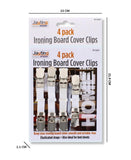 4PK IRONING BOARD COVER CLIPS
