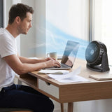 Infapower 8" Turbo Power Fan | High Performance Air Circulator | Compact Desk & Floor Fan