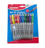 10PK FINE TIP COLOURED MARKER PEN