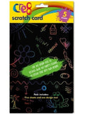 5PK A5 RAINBOW SCRATCH CARD W/ DESIGN TOOL
