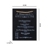 WALL PLAQUE GREY SLATE HOUSE RULES