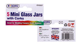 5PC MINI CRAFT GLASS JARS