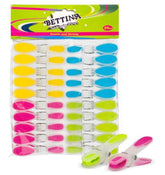 20PK ASSORTED BETTINA SOFT GRIP PLASTIC PEG