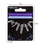 CRYSTAL ELEMENTS GLASS BEADS SILVER MICA